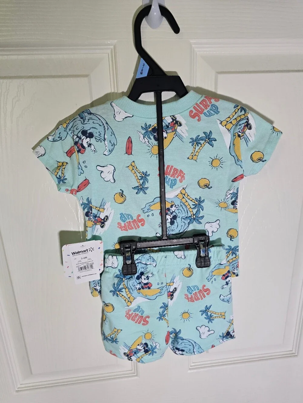 NWT Disney Mickey Mouse Surf Pajama Set Boys 3-6 Months